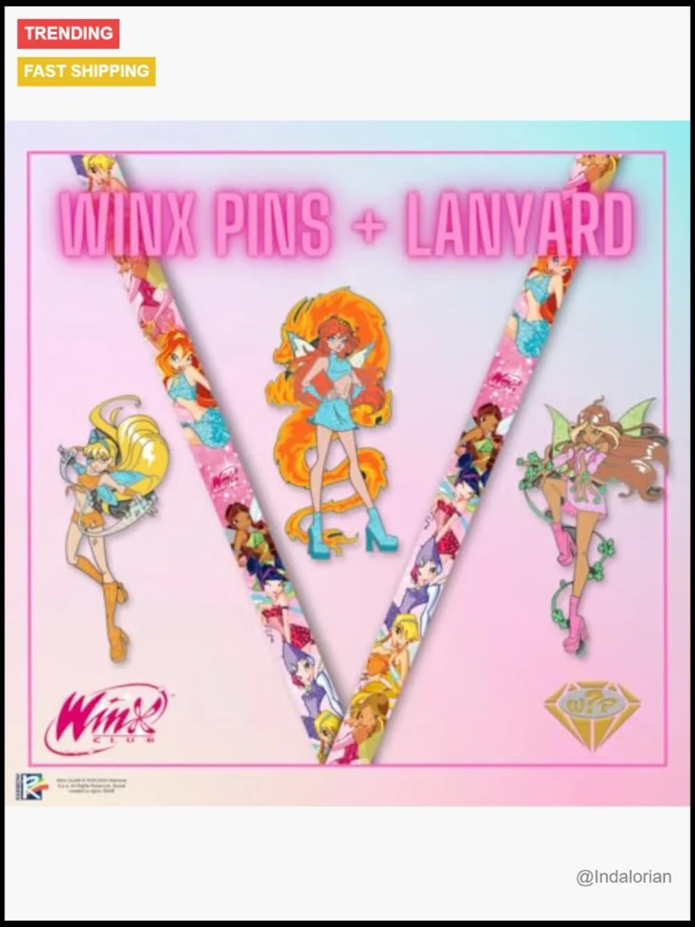 Winx Club Stella Fairy Pin Costume Jewelry Enamel Pin